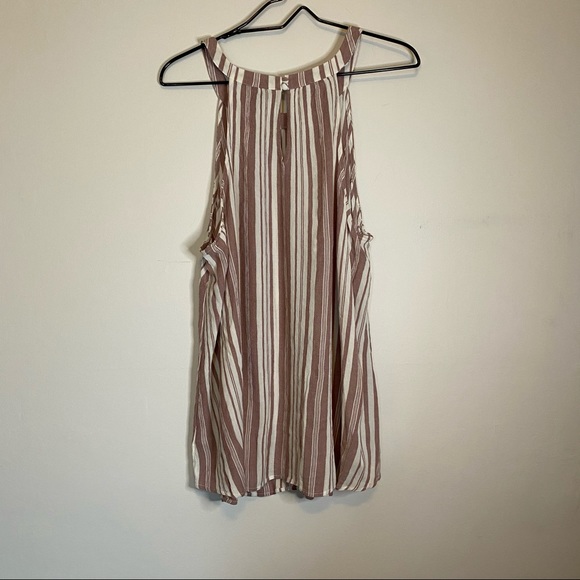 ✨torrid mauve stripe goddess high neck tank top✨ - Picture 4 of 6